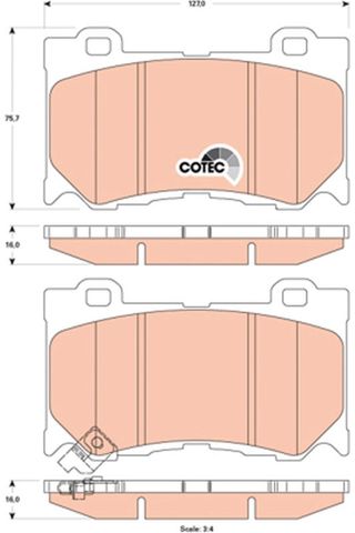 Колодки гальмівні дискові комплект GDB3505 TRW