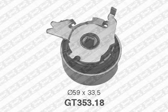Ролик натягувача ременя ГРМ GT35318 SNR