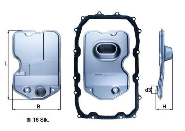 Фільтр коробки автомат HX160KIT MAHLE