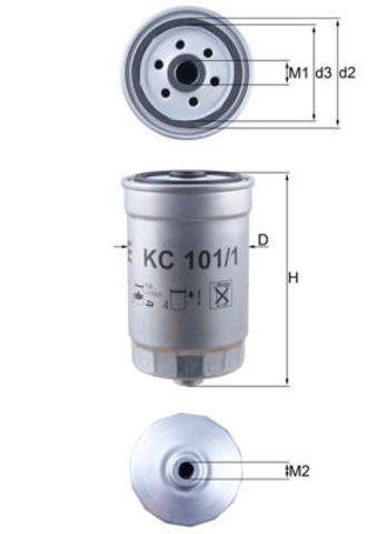 Фільтр палива KC1011 MAHLE