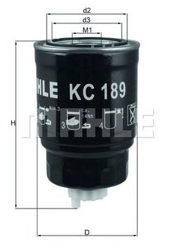 Фільтр палива KC189 MAHLE