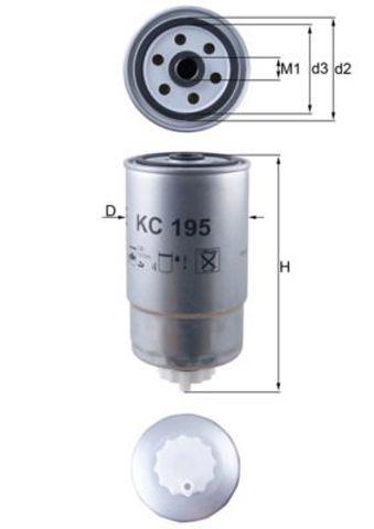 Фільтр тонкого очищення палива KC195 MAHLE