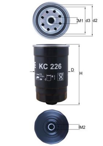 Фільтр палива KC226 MAHLE