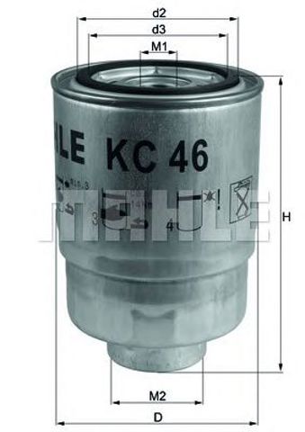 Фільтр паливний KC46 MAHLE