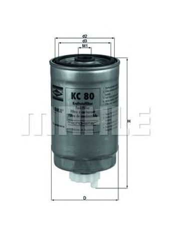 Фільтр паливний KC80 MAHLE