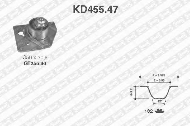ГРМ ремень KD45547 SNR