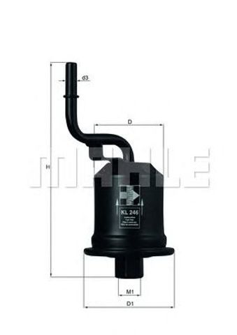 Фільтр тонкого очищення палива KL246 MAHLE