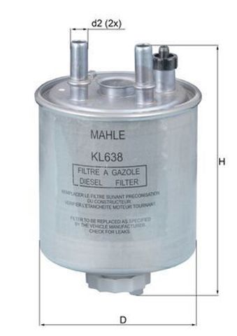 Фільтр палива KL638 MAHLE