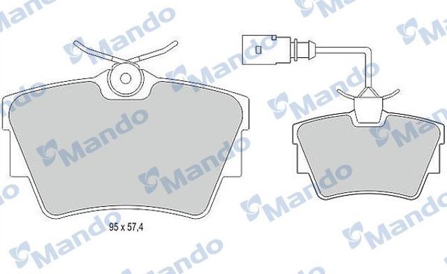 Колодки на гальмо задній дисковий MBF015023 MANDO