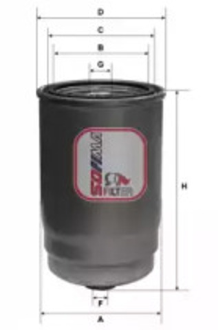 Фільтр тонкого очищення палива S4123NR SOFIMA
