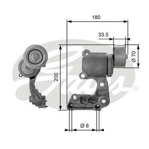 Натяжна планка поліклинового ременя T38410 GATES