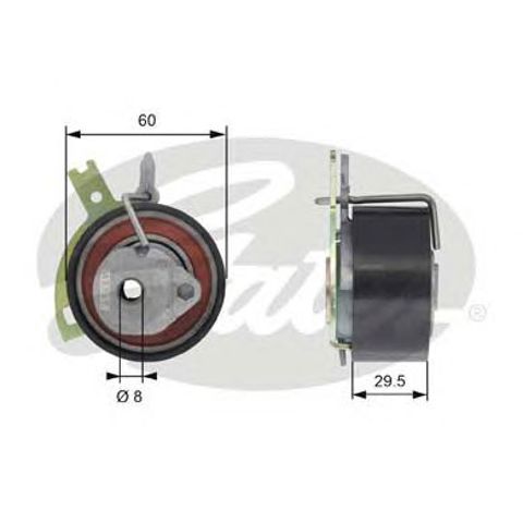 Ролик натяжителя ременя газорозподілу T43186 GATES