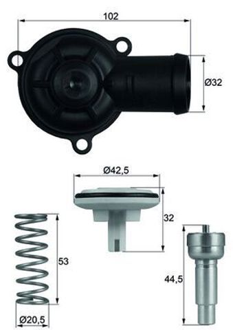 Кришка корпусу термостата TI22087D MAHLE