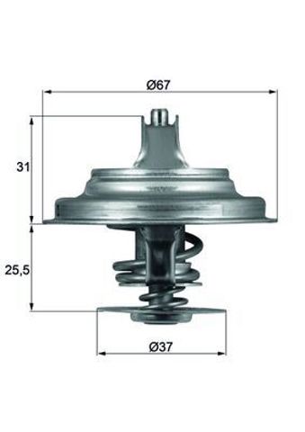 Водяна помпа термостата TX2571D MAHLE