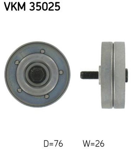 Ролик натягувача приводного ременя VKM35025 SKF