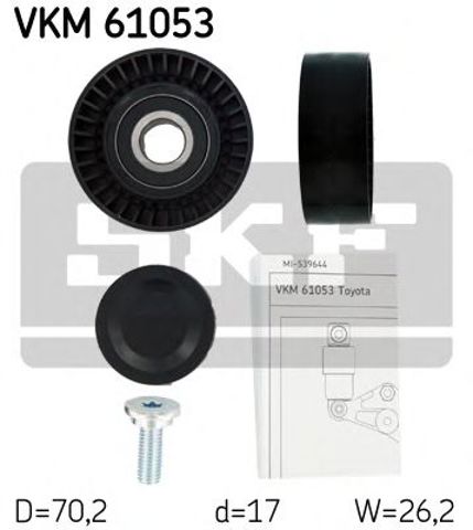 Ролик натяжителя ременя агрегатів VKM61053 SKF