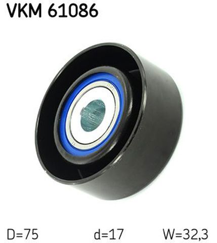 Ролик натягувача приводного ременя VKM61086 SKF