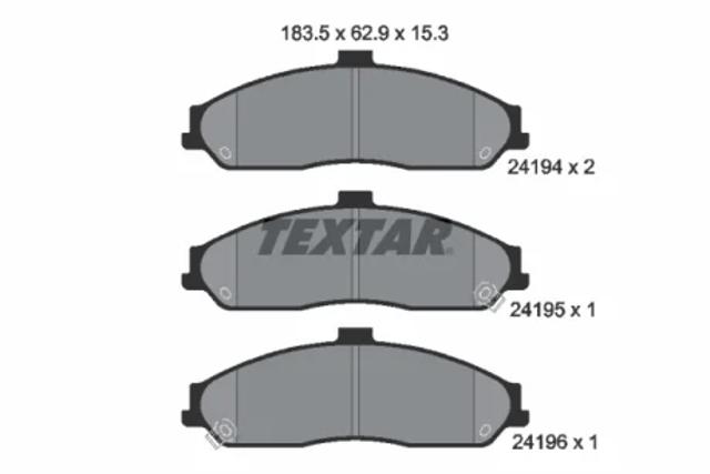 Передні гальмівні колодки 2419401 TEXTAR