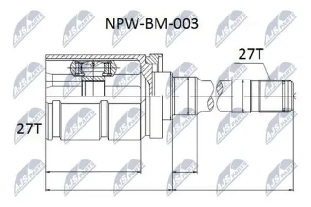 ШРУС зовнішній передній NPWBM003 NTY