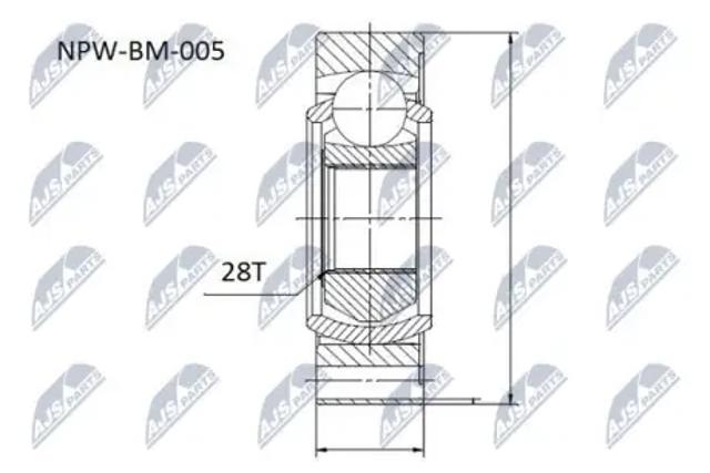 Граната карданного валу NPWBM005 NTY