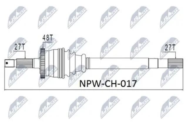 Піввісь передня ліва NPWCH017 NTY