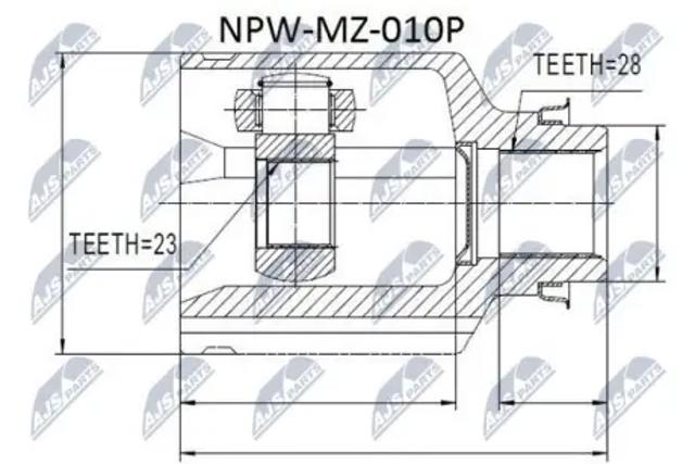 ШРУС внутрішній, передній, правий NPWMZ010P NTY