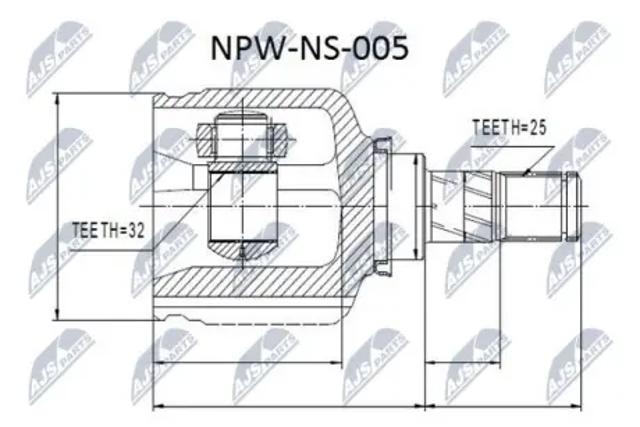 Граната внутрішня, передня, ліва NPWNS005 NTY