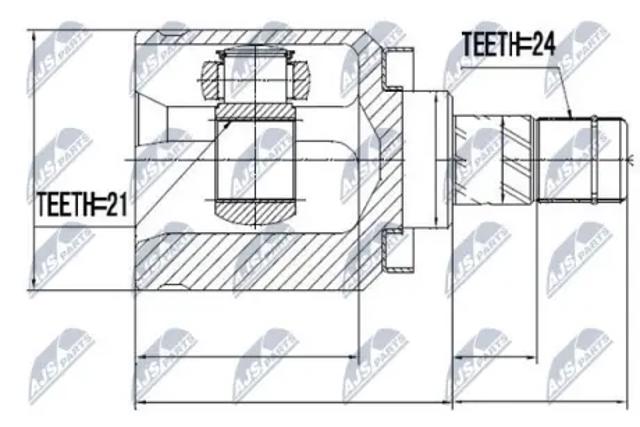 ШРУС внутрішній, передній NPWNS031 NTY