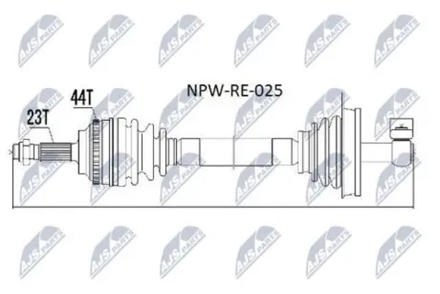 Піввісь передня ліва NPWRE025 NTY