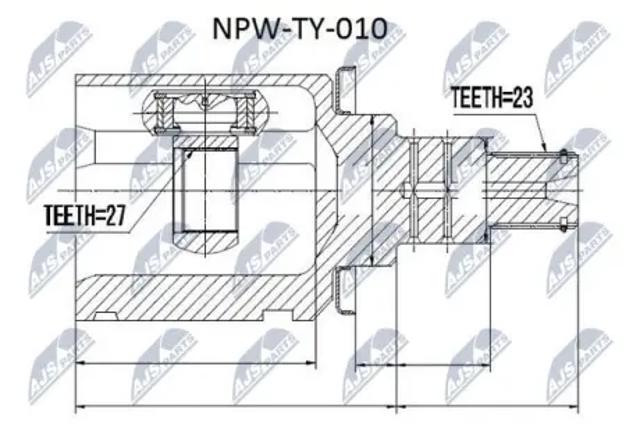 ШРКШ внутрішній, передній, лівий NPWTY010 NTY