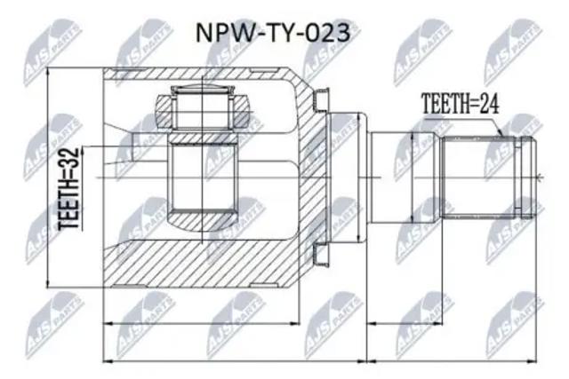 Шарнір кутових швидкостей передній лівий NPWTY023 NTY