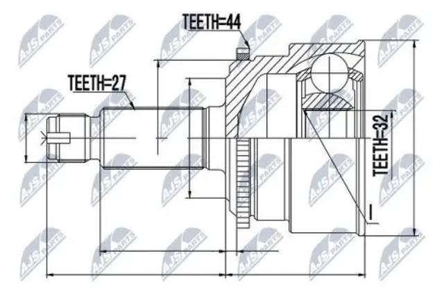 Шарнір приводу зовнішній NPZSB010 NTY
