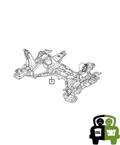 Балка передньої підвіски, підрамник 68292230AI CHRYSLER