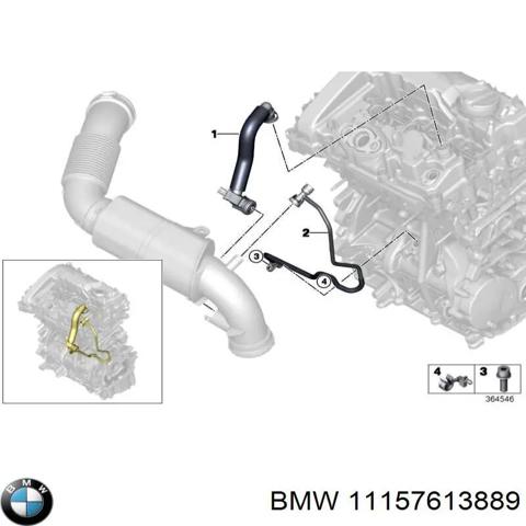 Шланг повітряний вентиляції картера 11157613889 BMW