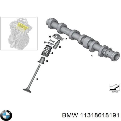 Розподільний вал двигуна випускний 11318618191 BMW