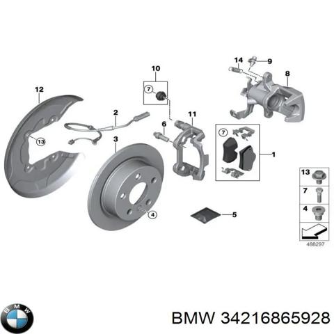 Скоба супорту заднього 34216865928 BMW