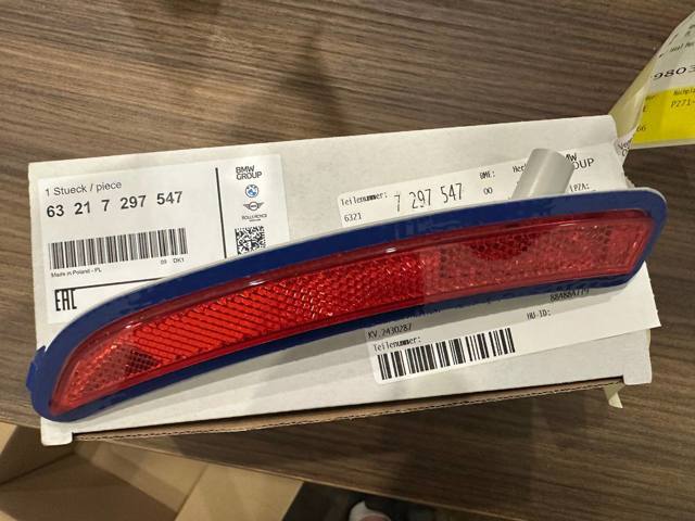 Лівий катафот заднього бампера 63217297547 BMW