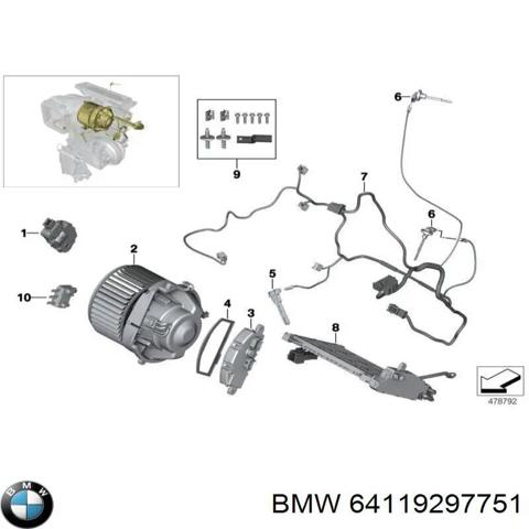 Двигун вентилятора пічки (обігрівача салону) 64119297751 BMW