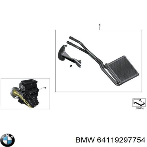 Радіатор обігрівача 64119297754 BMW