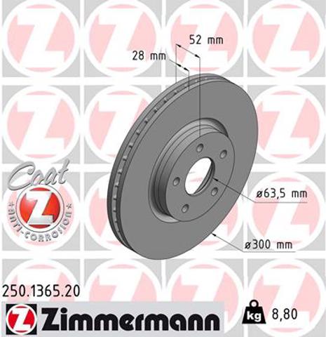 Ротор гальмівний 250136520 ZIMMERMANN