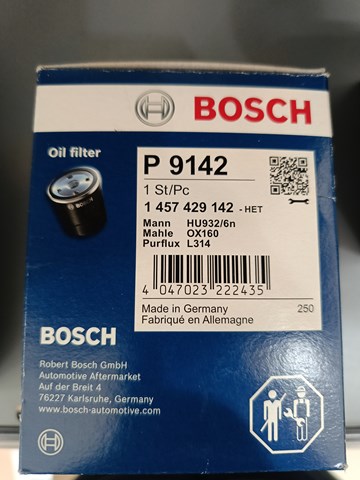 Фільтр масла 1457429142 BOSCH