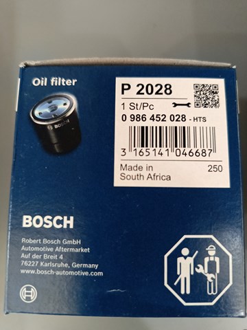 Фільтр масла 986452028 BOSCH