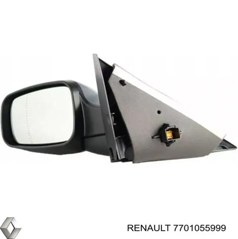 Корпус дзеркала заднього виду, лівого 7701055999 RENAULT