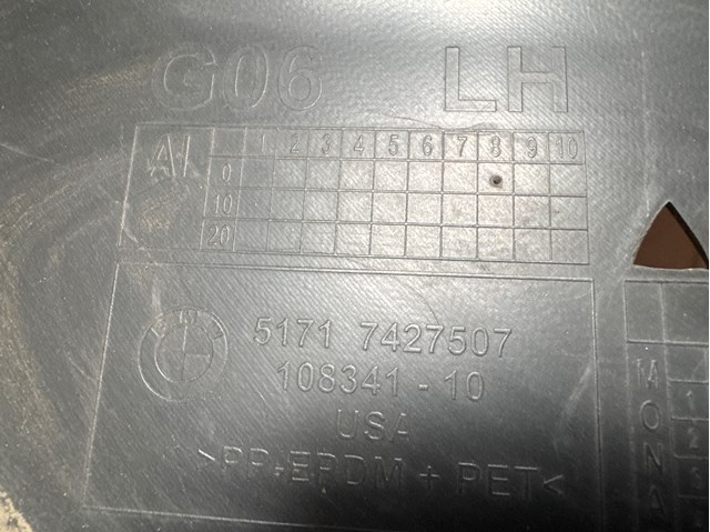 Підкрилок переднього крила, лівий задній 51717427507 BMW