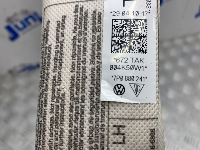 Подушка Айрбег спинки сидіння лівого 7P0880241 VAG