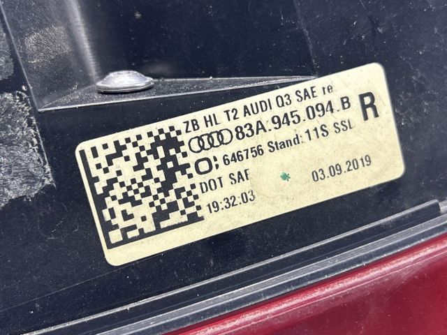 Фара задня права внутрішня 83A945094B VAG