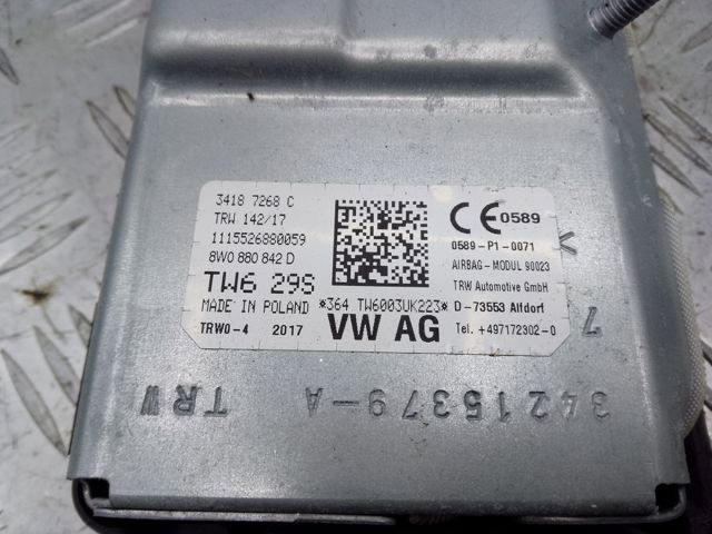 Подушка безпеки (AIRBAG) пасажирська, захисту колін 8W0880842D VAG