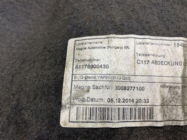 Підкрилок заднього крила, правий A1176900430 MERCEDES