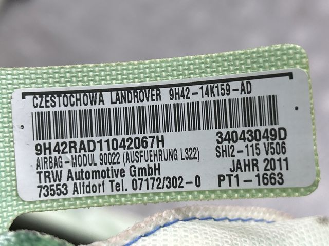 Подушка безпеки, збоку, права, AIRBAG LR012634 LAND ROVER