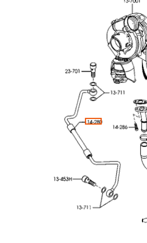 Подача масляна труба Y60114270 MAZDA